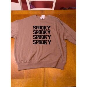 BEACH RIOT Spooky Oversized Sweatshirt XL NWT Nordstrom Taupe Brown Chenille